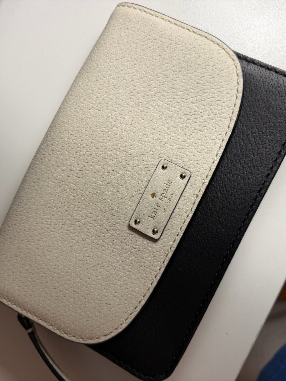 Kate Spade New York Black & Cream Colorblock Crossbody Shoulder Bag